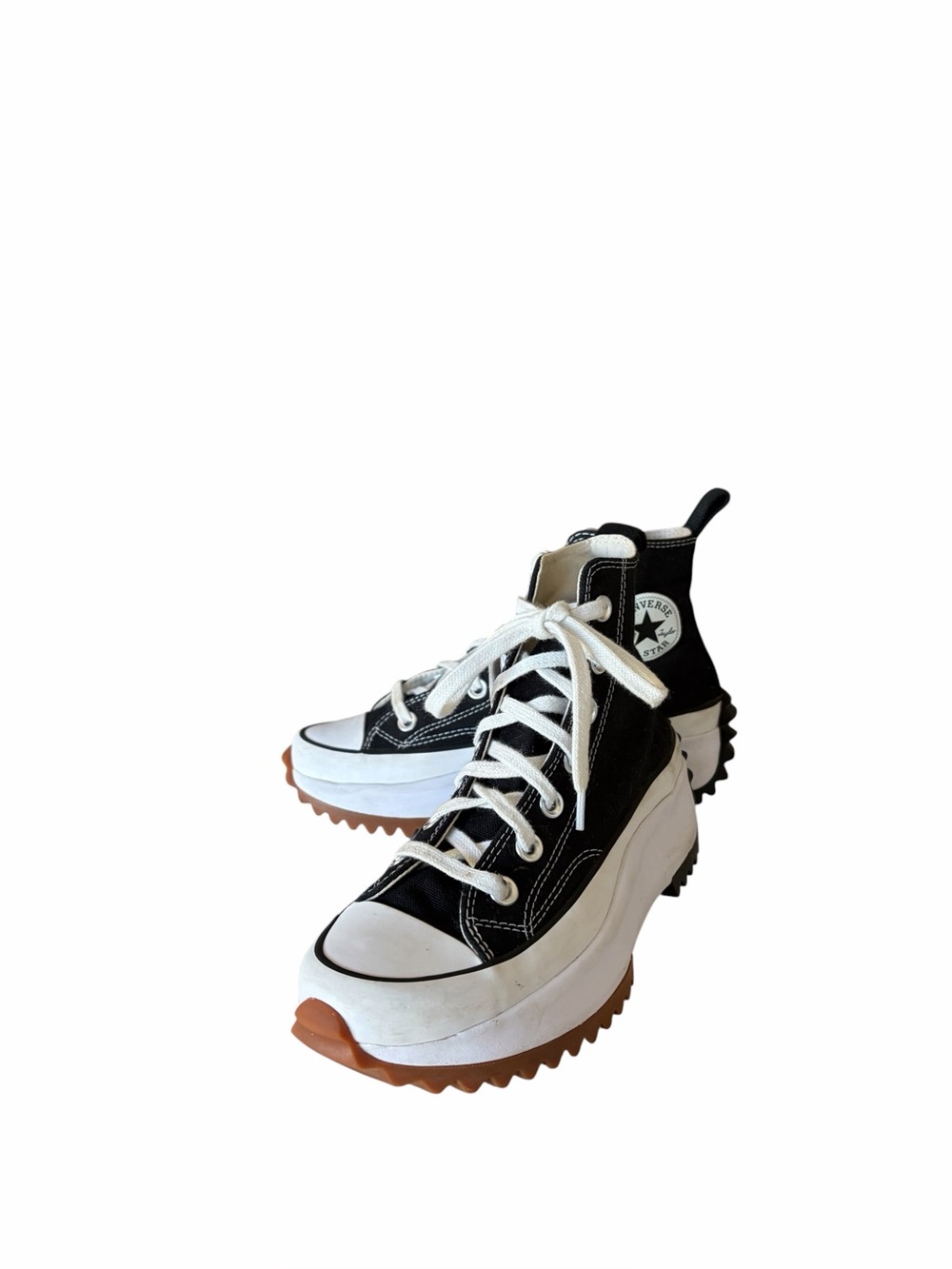 Converse Run Star Hike Platform High Top Sneakers Black White